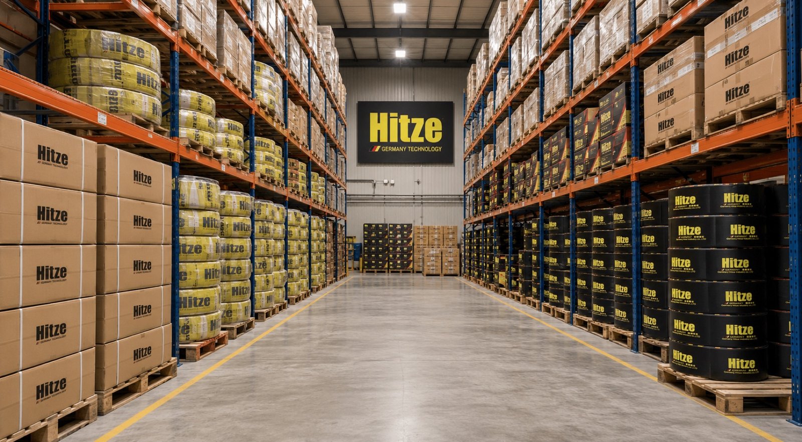 Hitze PE-RT and PEX floor heating pipe coils ready for dispatch